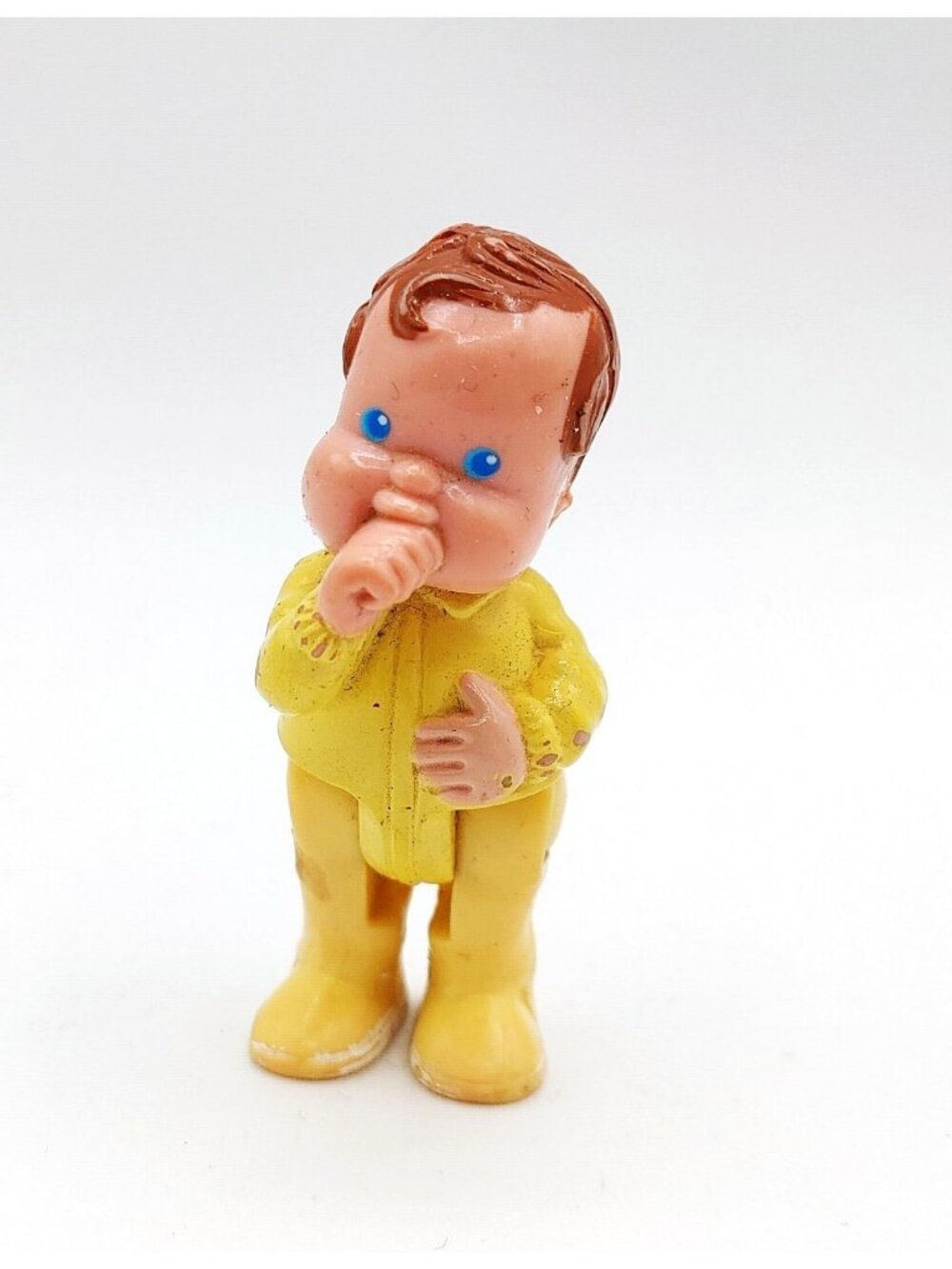 Fisher-Price Loving Family Dollhouse 1993 Baby Doll Figure Yellow Sucking Thumb
